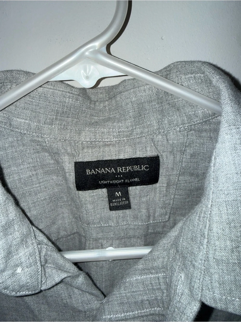Banana Republic Men's Heather Gray Button-Down Shirt
